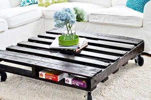 mesa de salón con palets