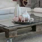 mesa de salón con palets
