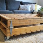 mesa de salón con palets