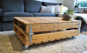 mesa de salón con palets