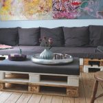 mesa de salón con palets