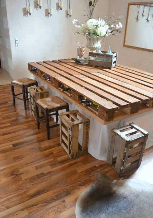 mesa de comerdor de palets