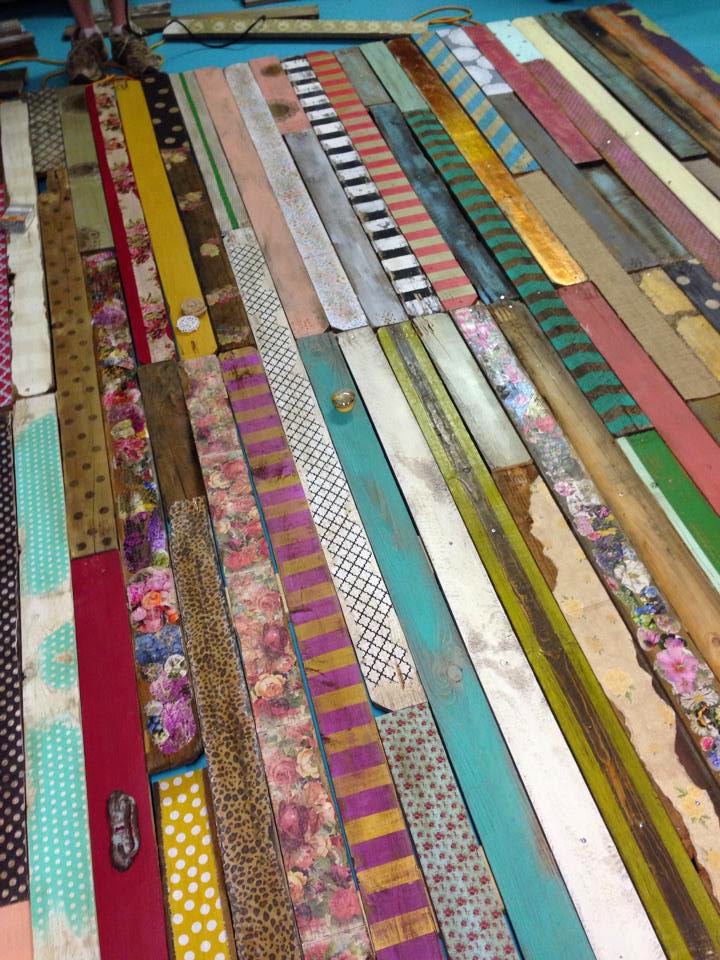 pared de palet vintage
