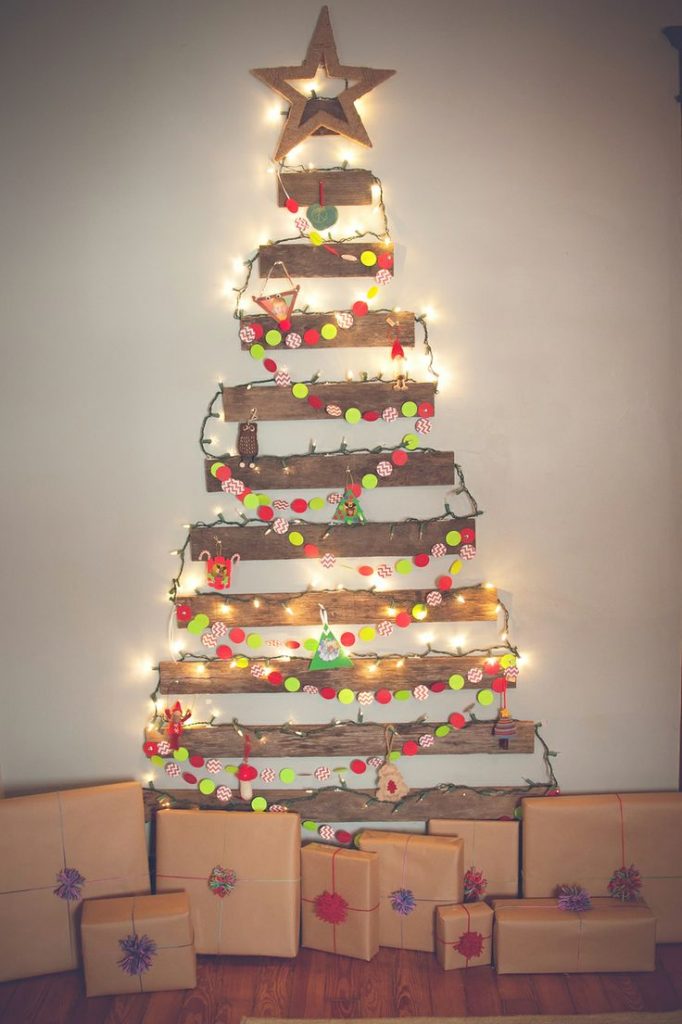 árbol de Navidad con palets