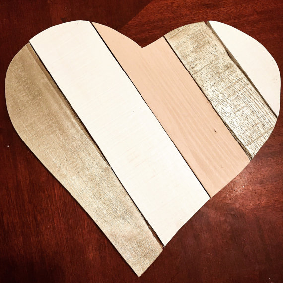 cuadro de corazón de palet