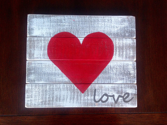 cuadro de palet de corazón