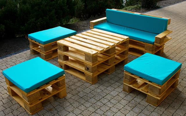 muebles de terraza con palets