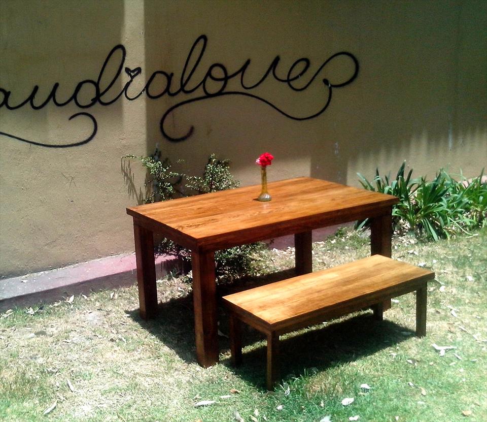 conjunto de jardín de palet