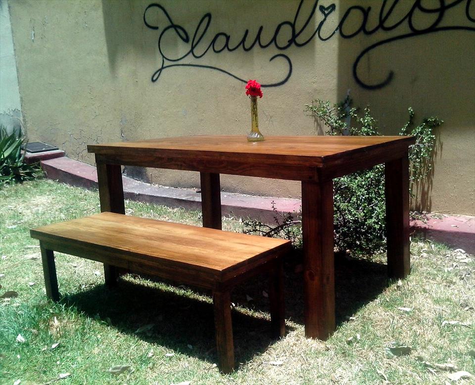 conjunto de jardín de palet