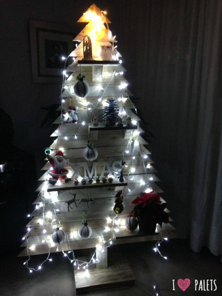 árbol de navidad de palets