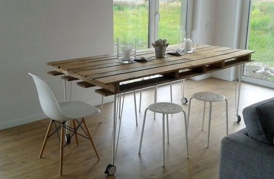mesa de comedor de palet