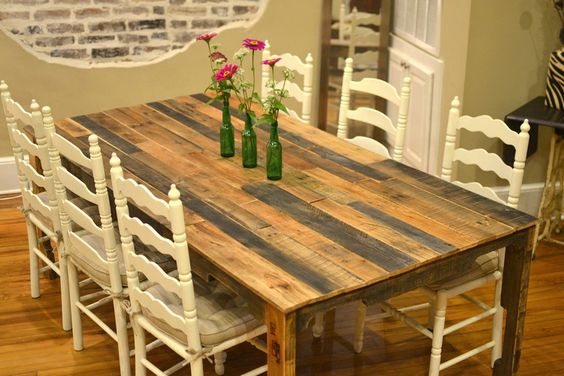 mesa de comedor de palet