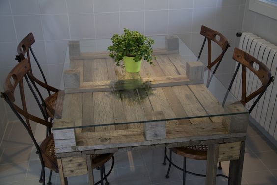mesa de comedor de palet