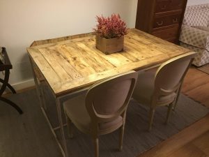 mesa y banco de palet