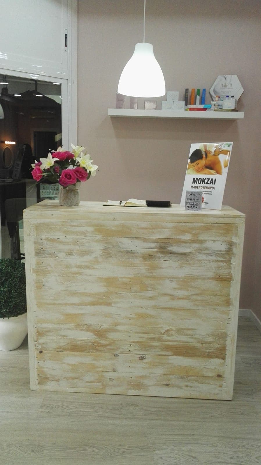 muebles de palet para peluquería